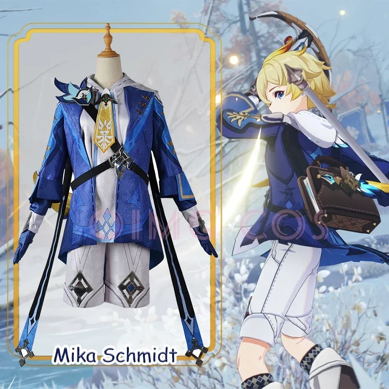 Um genshin impacto mika cosplay traje adulto carnaval uniforme peruca anime trajes de festa de halloween masquerade feminino jogo