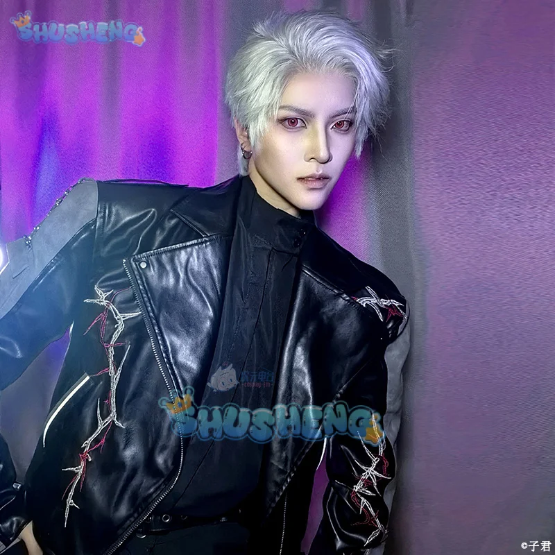 Sylus Cosplay Game Love and Deepspace زي وسيم وعصري معطف جلدي لحفلة الهالوين مجموعة Shusheng