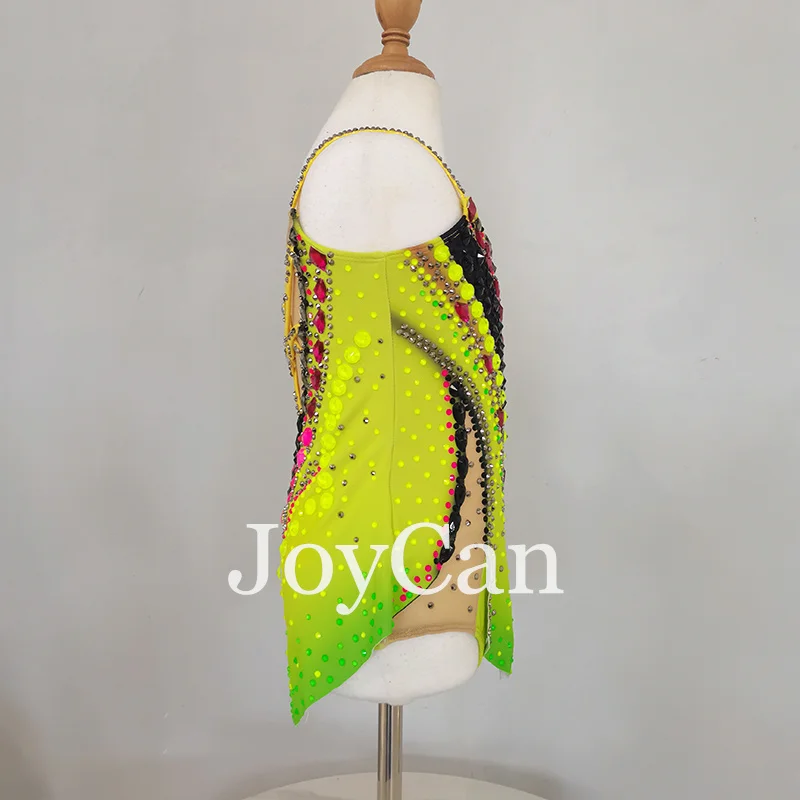 Joycan Rhthmic Gymnastik Trikots Mädchen Frauen gelb Spandex elegante Tanz kleidung für die Konkurrenz