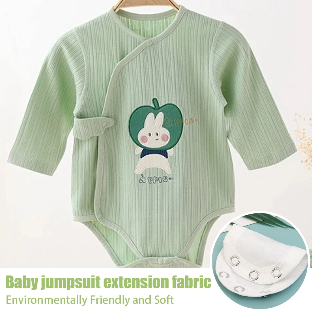 4-color Soft Jumpsuit Extended Cloth Pad Baby Crotch Cotton Jumpsuit Extended Button Climbing Suit Extended Diaper Pads