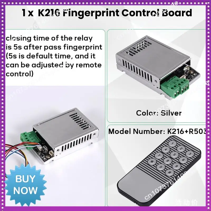 Hot Ltem K216 Fingerprint Control Board+R503 Fingerprint Module Two-Color Ring Indicator Light Access Control