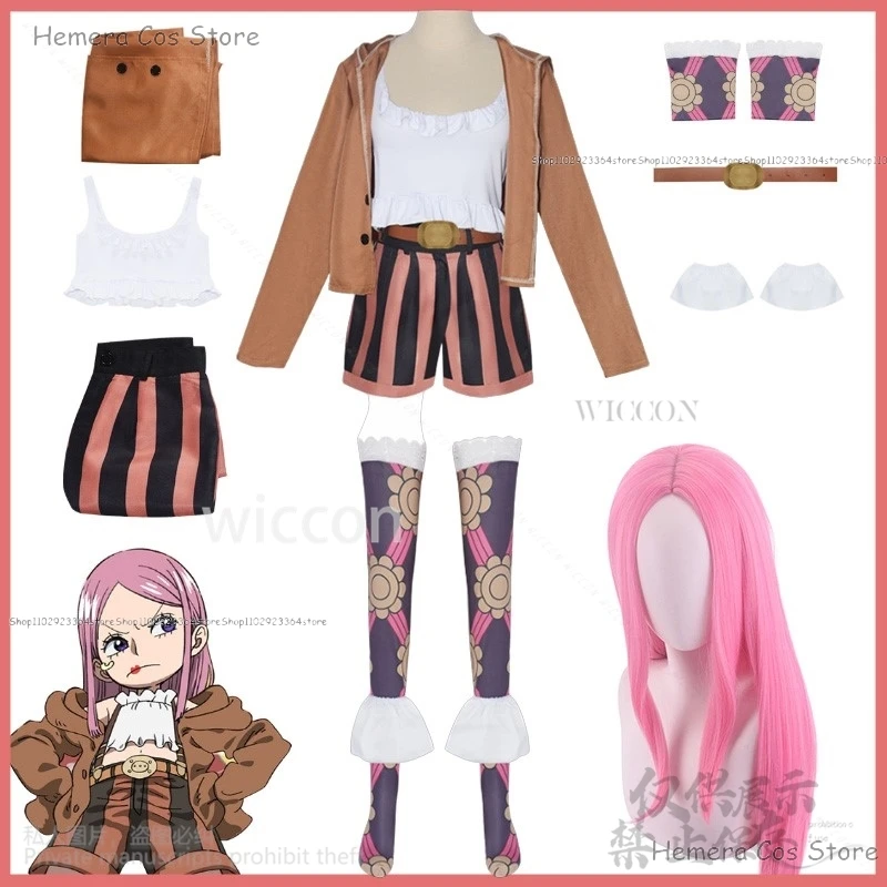 Anime Jewelry Bonney Cosplay Costume Cool Girls Roleplay Uniform Shorts Coat Wig Woman Sexy Halloween Christmas Suit Customized