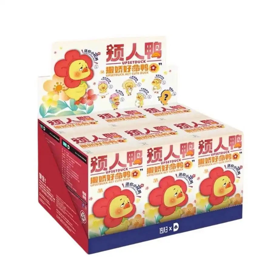 Caja ciega Upsetduck V1 V2 V3 V4 pato bollido nacido esta manera pato vinilo lindo Anime muñeca figura de acción regalo de vacaciones juguetes caja misteriosa