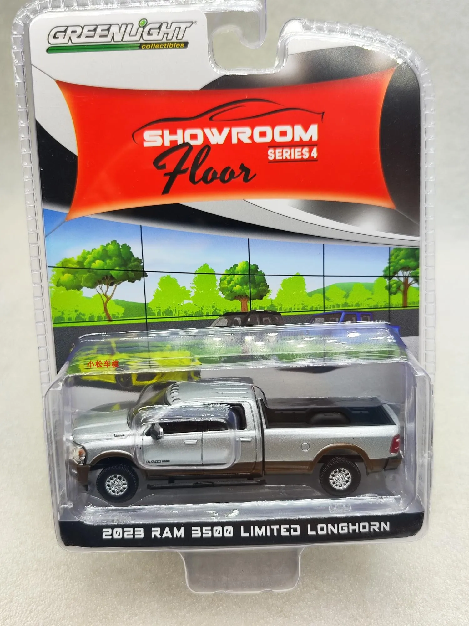 1: 64 Exhibition Hall Flooring Series 4-2023 Ram 3500 Limited Longhorn Alloy car model collection gift ornaments