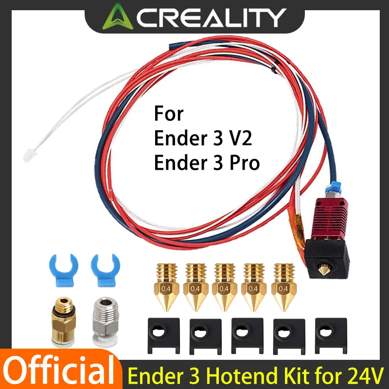 

Creality Ender 3 Hotend, Assembled Extruder Hot End Kit with PTFE Tubing and nozzles for Ender 3 Pro/Ender 3 V2 Hot End Kit