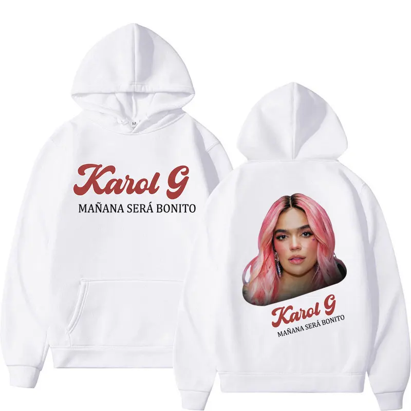 Karol G Manana Sera Bonito Vintage Hoodies Fashion Hip Hop Hooded Sweatshirt Oversized Casual Warm Hoodie Streetwear Fans Gift