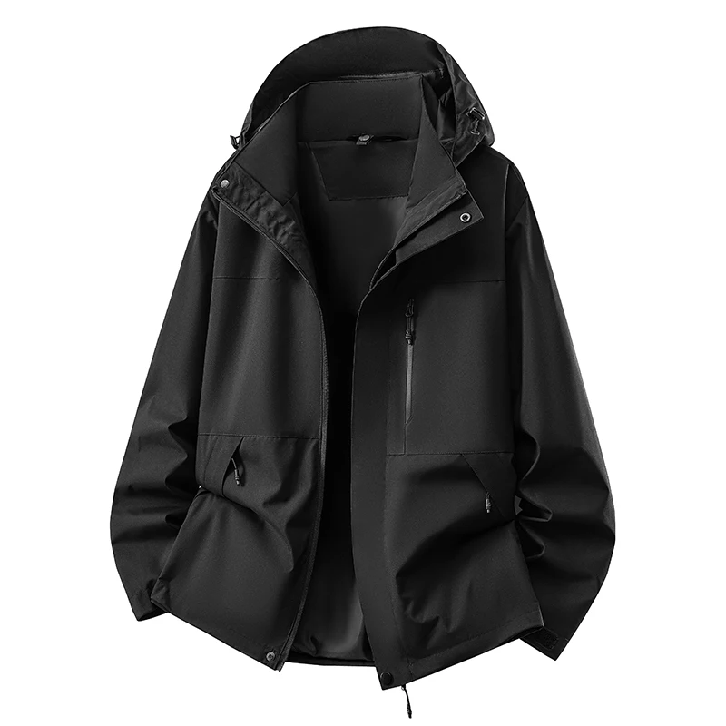 

Ветрозащитная куртка с капюшоном для пар, весенняя, модная, повседневная, универсальная, из полиэфирного волокна, приталенного кроя, с длинными рукавами, на молнии