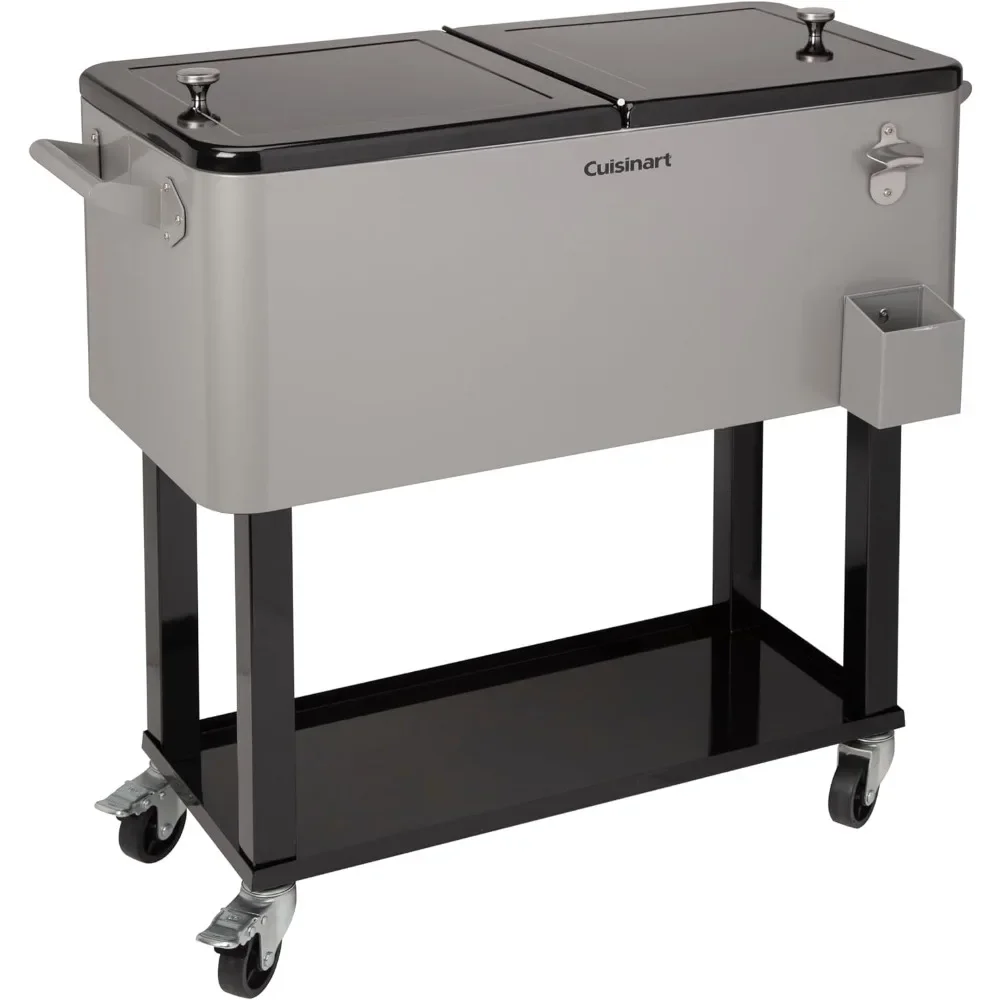 

Cuisinart CCC-3517 Portable 80-Quart Outdoor Cooler Cart with Dual-Sided Lid, BBQ Cart with Bottle Opener