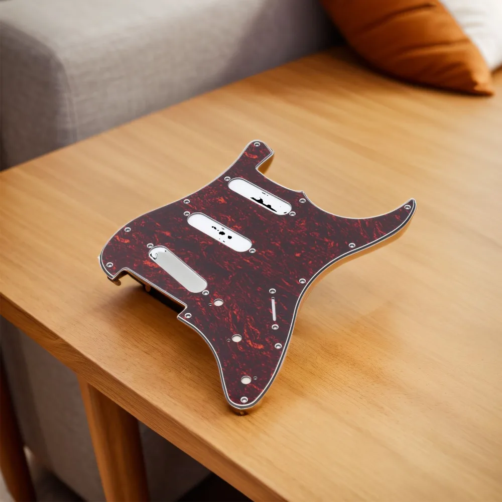 ​11 Hole ​Electric Guitar Pickguard​ ​Front Position​ Red Tortoise Pearl/Purple Pear For ​Strat Guitar Pickguard​ Decoration