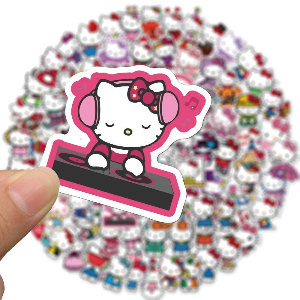 10/30/50/100 adet Sanrio Hello Kitty karikatür çıkartmalar Kawaii sevimli Anime Sticker çıkartmaları çocuklar kızlar için oyuncak telefon vaka gitar