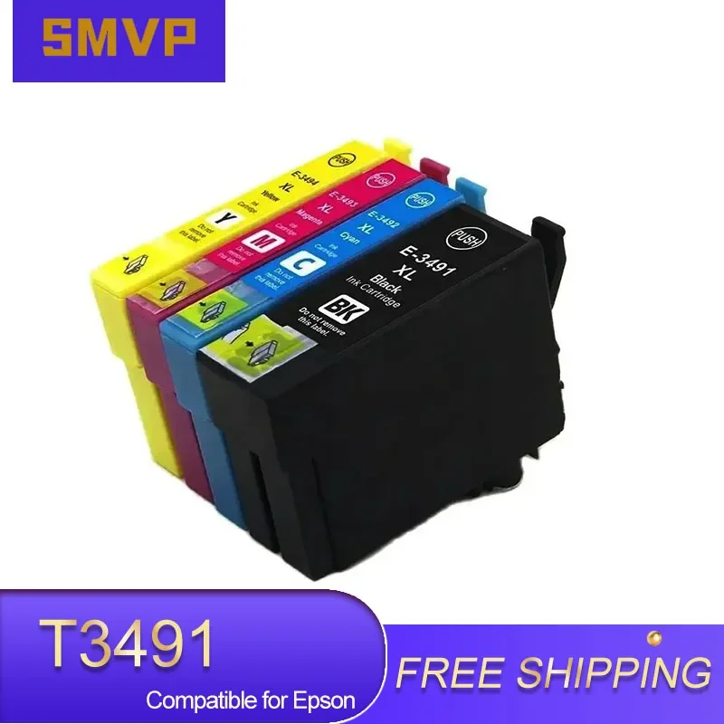 

349 T349 T3491 T3492 T3493 T3494 Premium Color Compatible Inkjet Ink Cartridge for Epson WorkForce WF-3721 Printers