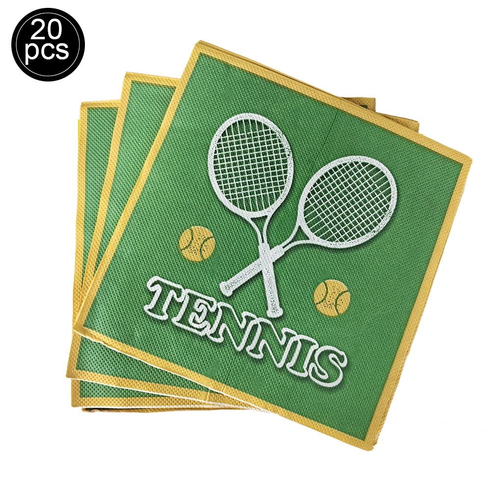 Tennis Party Supplies Paper Plate Napkin Cup Tableware for Boys Baby Shower Tennis Ball Sports Themed Party Birthday Decoration