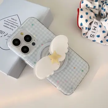 Korejský roztomilý držák křídel s hvězdou pro Magsafe magnetický telefon Griptok Grip Tok stojánek pro iPhone 15 bezdrátové nabíjení pouzdro držák 10 nejlepší prodej Korejské popsockety - №5