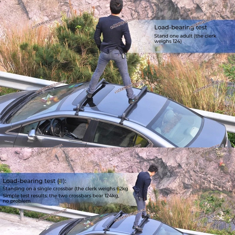 1 زوج العالمي سقف السيارة تصاعد الرف السكك الحديدية بار الأسود الألومنيوم حامل الحقائب مع قفل العلوي شريط أفقي الإطار العلوي