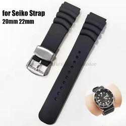 Silicone Watch Band for SEIKO SKX007 009 Diving 007 for Abalone Canned Resin 20mm 22mm Watch Strap Ring Clasp Pin Buckle Belt