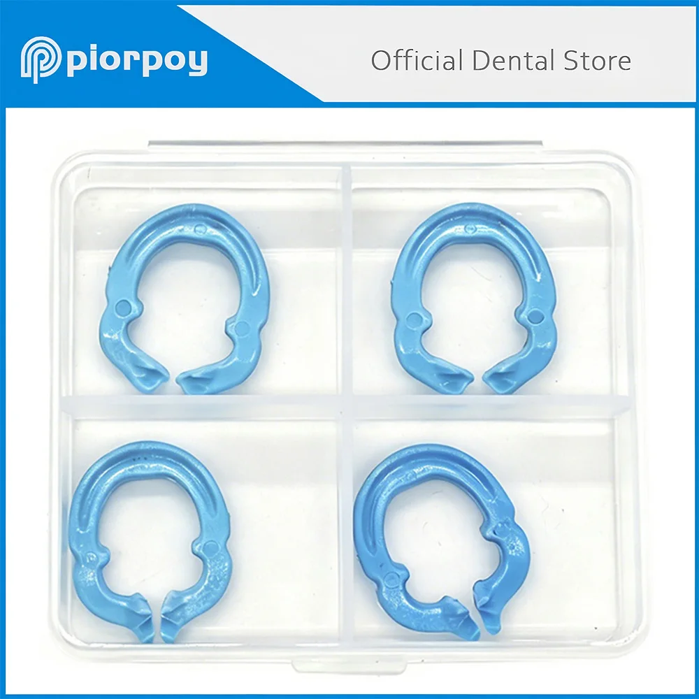 PIORPOY 4Pc Dental Resin Clamping Separator Ring Rubber Dam Clamps Autoclavable Matrices Holder Matrix Fixed Clamp Dentist Tools