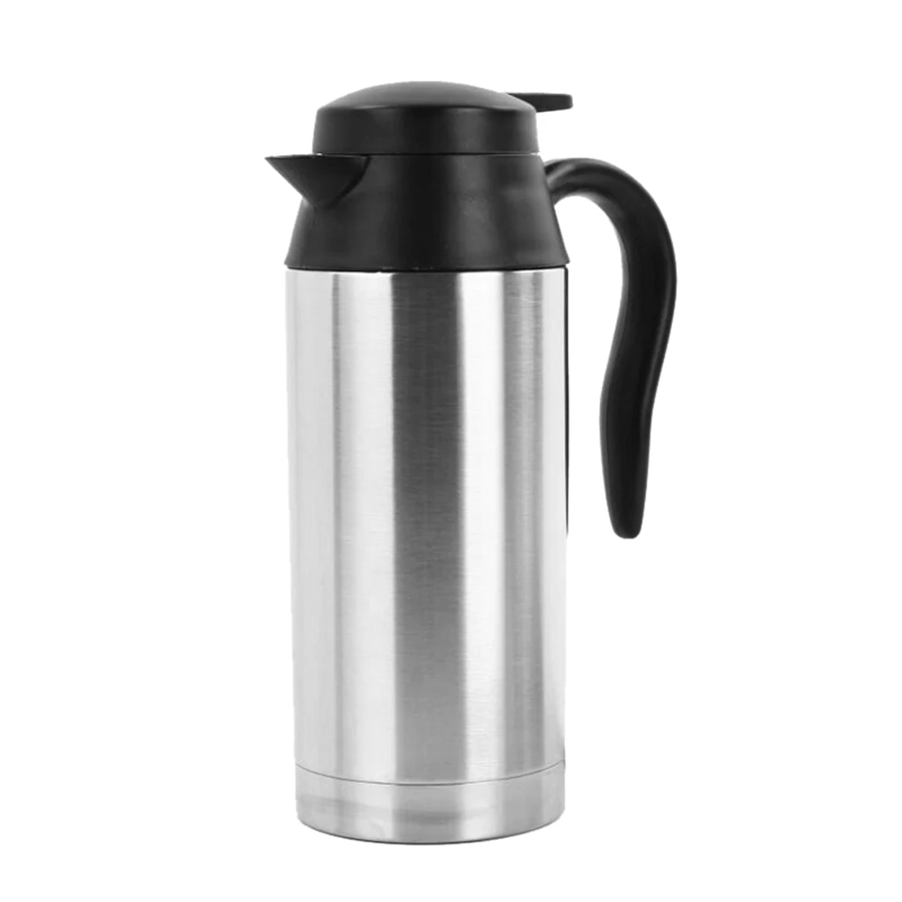 12/24V Car Electric Kettle Automatic Shut Off 750ml Car Kettle Boiler Quick Boiling Kettle Pot Heated Heating Travel Cup Kettle