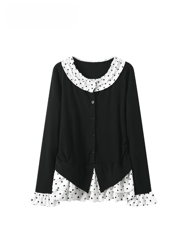 

CaraCLUB большие размеры, круглый вязаный свитер Ne Long Sve, женский повседневный лоскутный свитер, осень-зима, новый роскошный светлый модный свитер