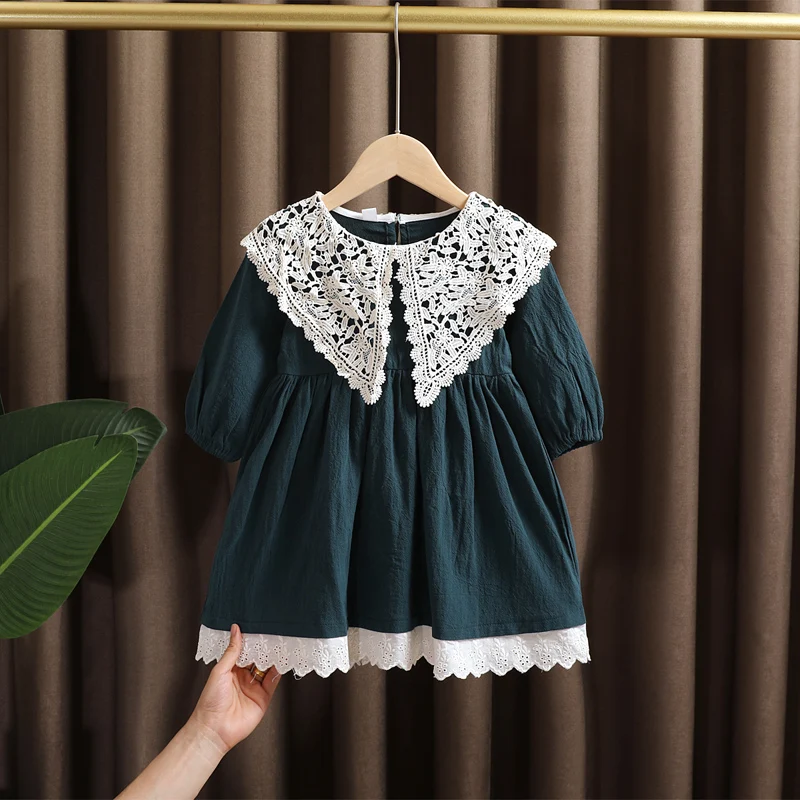 Spring fall toddler kids Girls\' Clothes baby Lace Dress for children Girls\' clothing baby Christmas Birthday Party Dresses dress