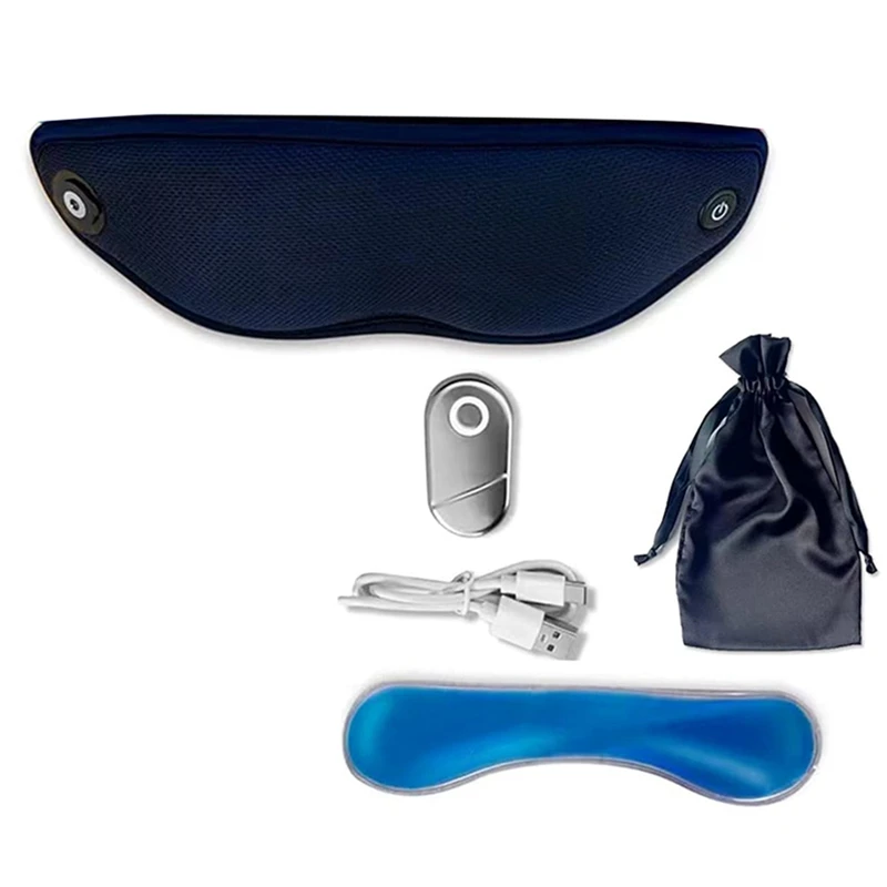 

AA20-Heated Eye Mask With Vibration And Massager Rechargeable Heated Eye Mask Massager Relieves Eye Discomfort