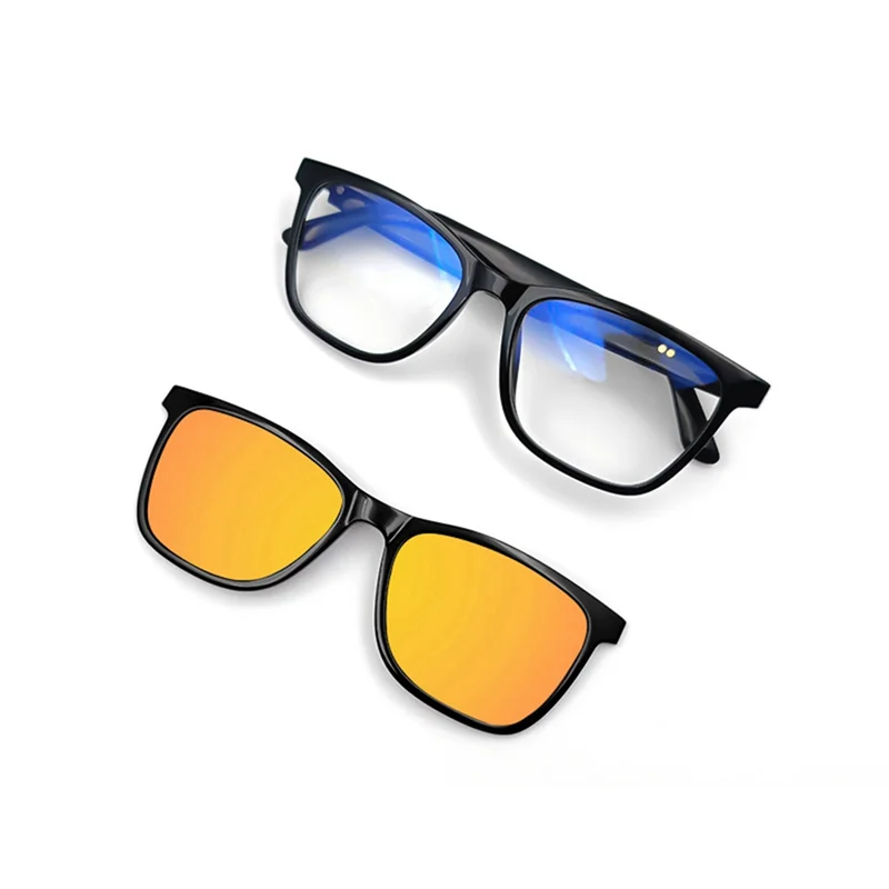 

Magnetic Smart Glasses With Blue Light Filtering & Polarized Lenses Voice Assistant, UV400 Protection Polarized Orange-BAAX