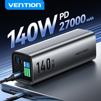 Vention 140W 100W Power Bank 27000mAh PD Fast Charging Portable PowerBank for Laptop Xiaomi Macbook Fast Charge External Battery