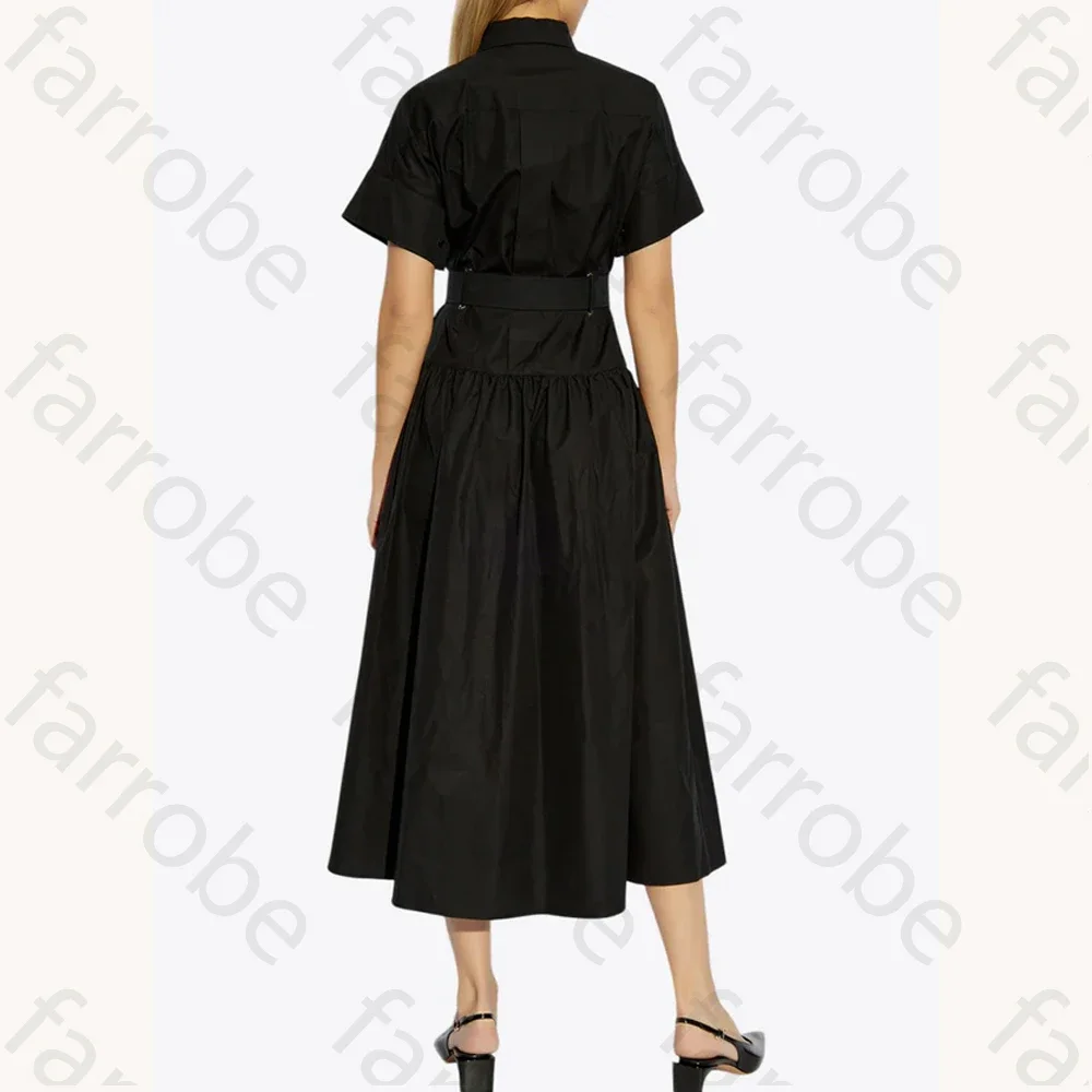Customized Sexy Elegant Midi Shirt Dress A-Line Evening Dresses Occasion Formal Exquisite High Quality Prom Party Gown for Women