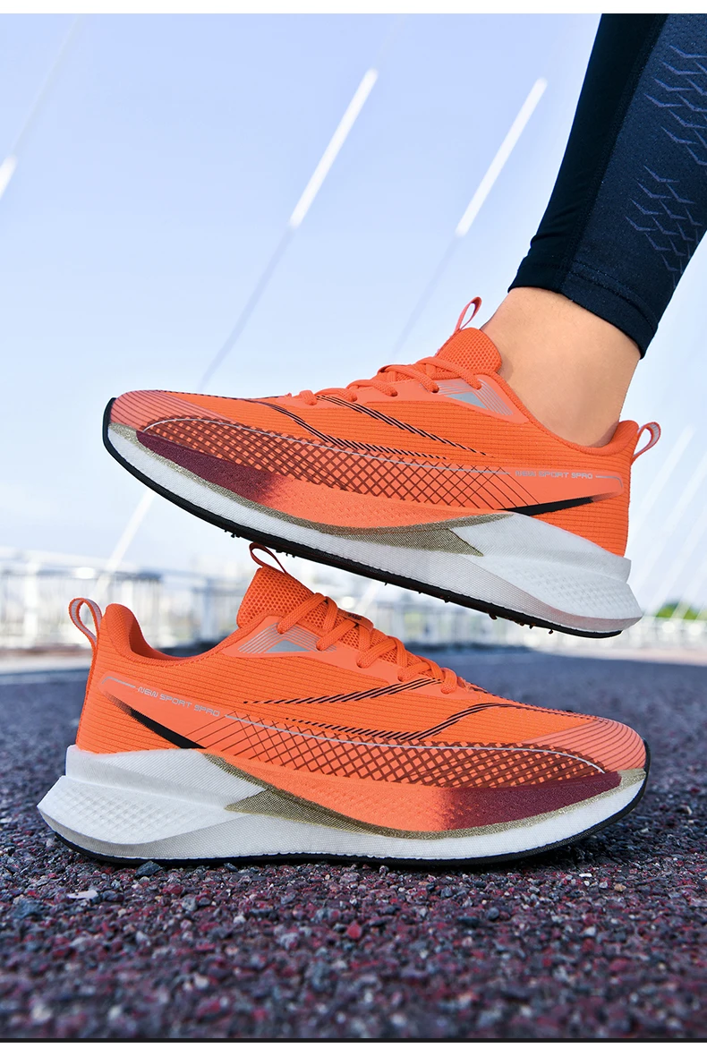 Weiße Marathon-Laufschuhe für Herren, spezielle Sportschuhe, atmungsaktive Turnschuhe, gepolsterte Turnschuhe für Rennen, Joggen, Outdoor, Tennis, Sportschuhe – Detail 20