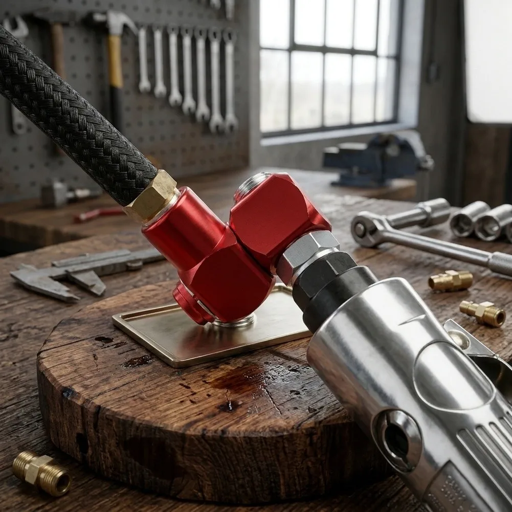 1-4-npt-aluminum-swivel-connector-for-air-tools-and-for-flexible-hoses-360-degree-rotation-design-7-piece-pneumatic-fitting