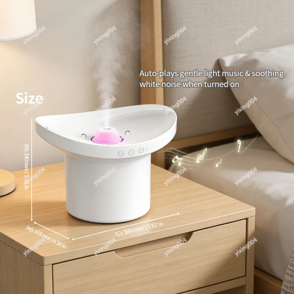 Large Mist Humidifier Desktop Aroma Diffuser Bluetooth Speaker Home Air Purifier