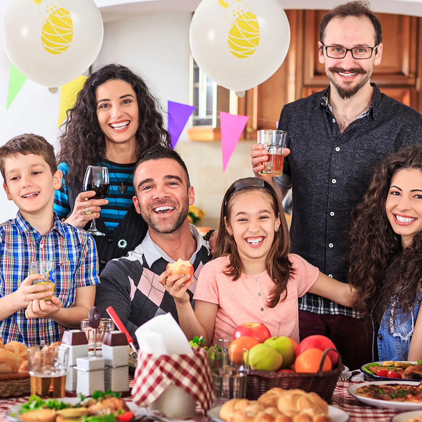 

100Pcs Easter Bunny Balloon Decorations Premium Latex Easter Party Supplies Photo Booth Props Festival Balloons