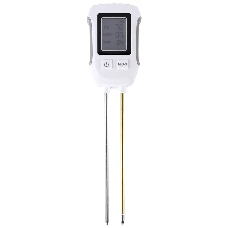 Soil Tester Humidity Monitor Flower Plants Gardening Temp Digital LCD Meter PH Digital LCD Meter Heat-Resistant Metal Senso