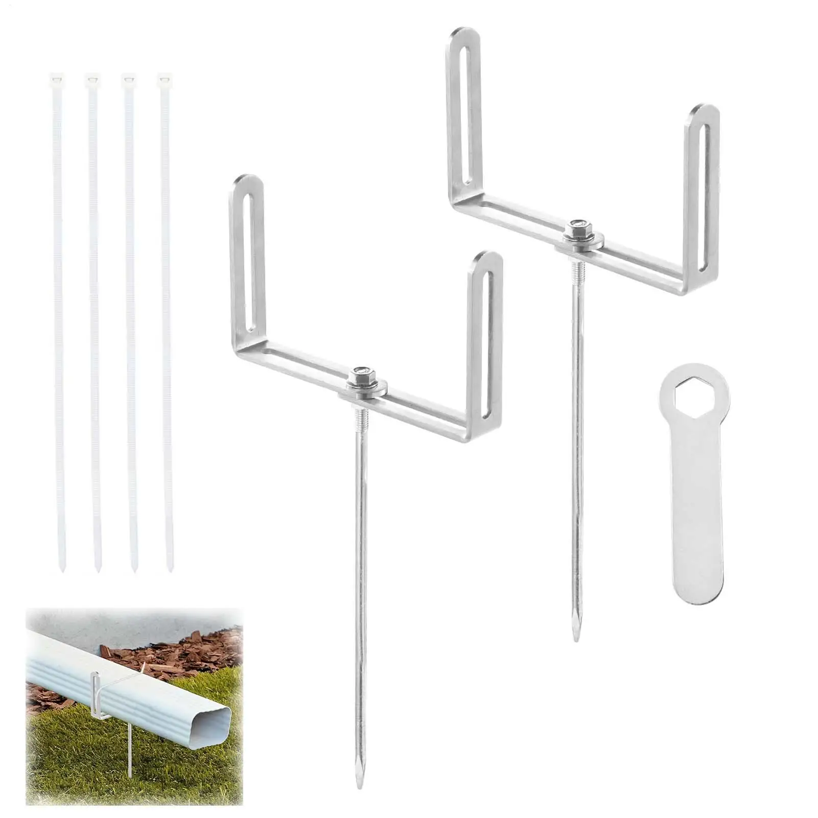 Gutter Downspout Extension Bracket Weather-Proof Secure Adjustable Heavy Duty Drainage Gutter Downpipe Bracket For Courtyard