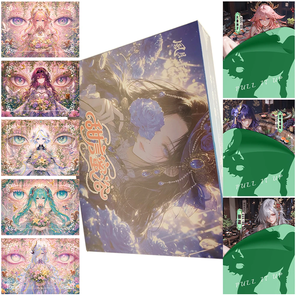 Honey Words Secret Bath Collection Card Anime Game Character  Exquisite Double Folding Book Card Creative Peripheral Desktop Toy