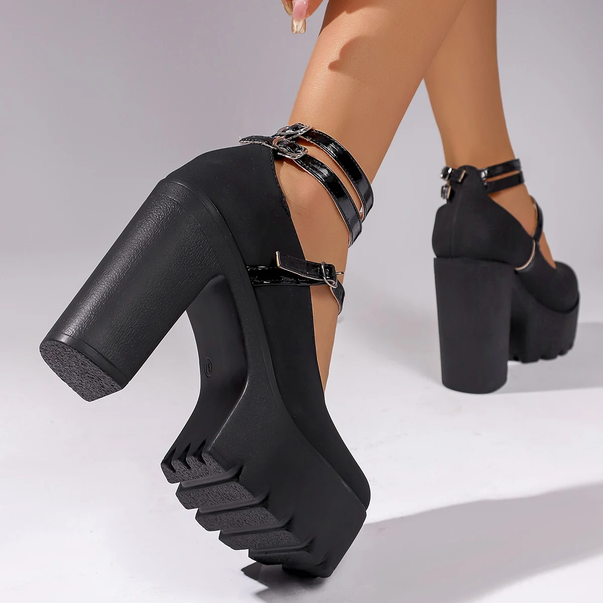 High Heels Damen Mary Janes Schuhe Frauen Plateau Mode Sandalen Sommer Neue Kleider-Lolita-Schuhe Chunky Pumps Zapatos Mujer – Detail 17