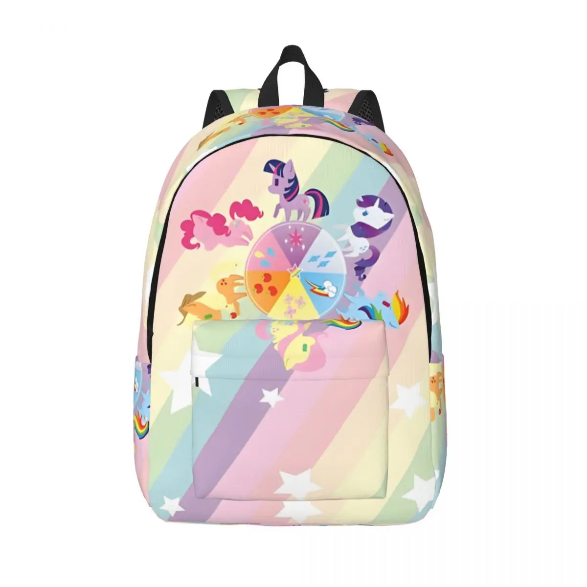 Back To School Gift Rainbow Mane Six Multi Compartment Backpack My Little Pony Harajuku Design For Kid Daypack Outdoor