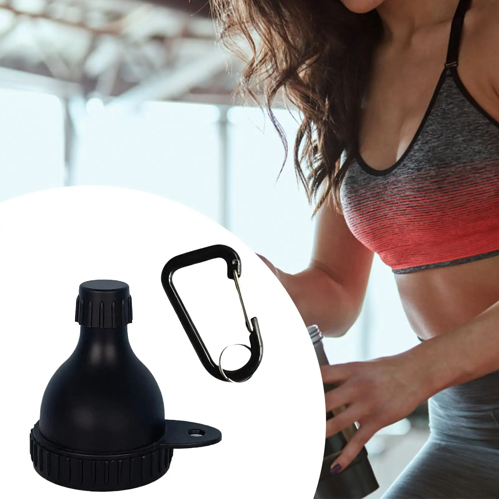 50ml Protein Powder Funnel With Carabiner - Moistureproof Reinforced Buckle Portable Supplement Container For Travel Outdoor