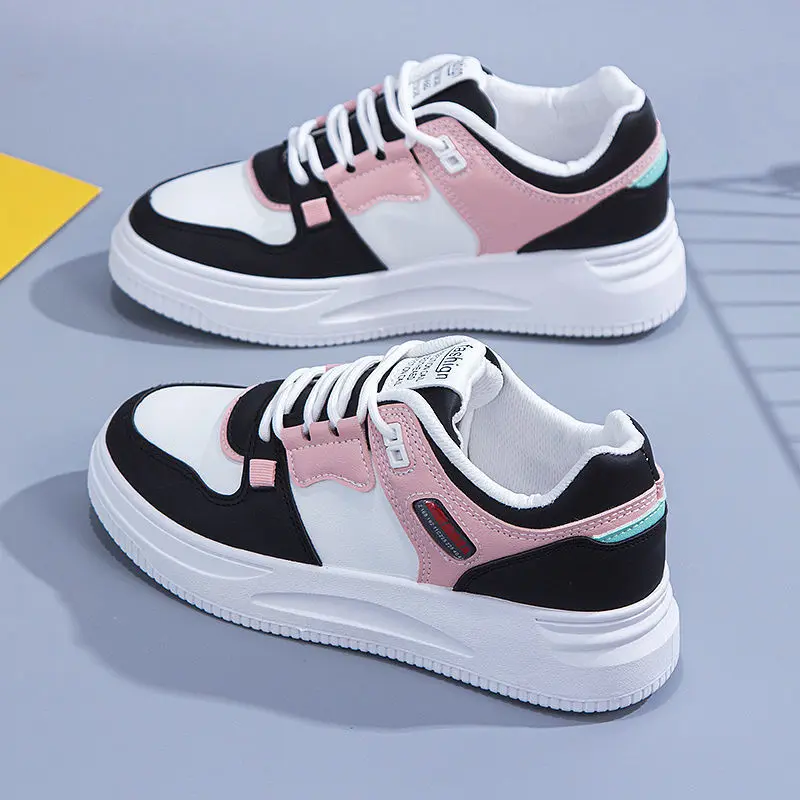 2023Women Sneakers PU Leather Women\'s Shoes White Platform Casual Sneaker Spring Summer Female Board Shoes Flats Ladies Trainers