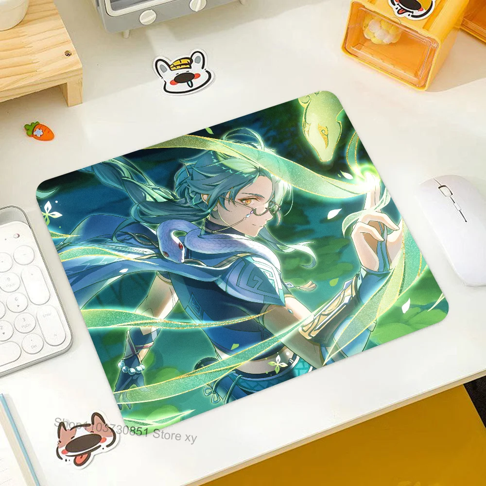 

Baizhu Genshin Impact Mousepad RGB Small Size Gaming Mouse Pad With LED Light Desk Mat Super Smooth Non-slip Rubber