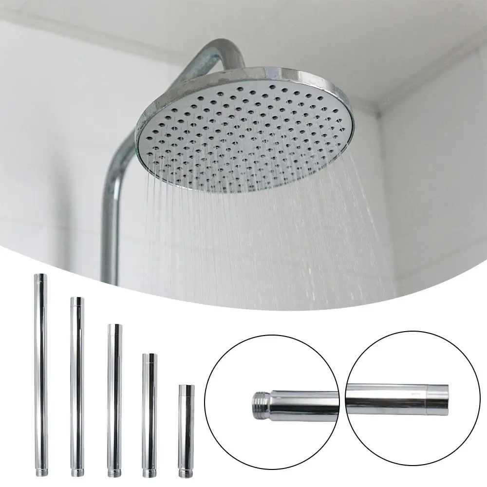 Stainless Steel Shower Head Extension Pipe Adjustable 10cm/15cm/20cm/25cm/30cm Shower Extension Tube