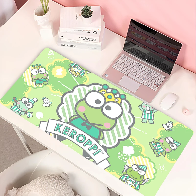 K-Keroppi-Tapis de bureau K-Keroppi Anime Polymères, Tapis de bureau, Tapis de table arc-en-ciel, Tapis en caoutchouc antidérapant, Grand et mignon