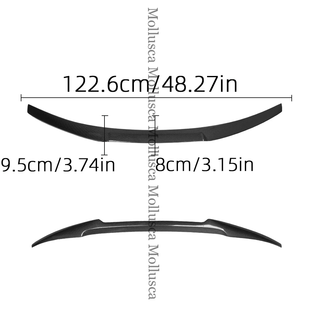 Für bmw 3er g20 g28 & m3 g80 m4 art carbon faser heckspoiler kofferraum flügel 2014-2018 frp waben geschmiedet