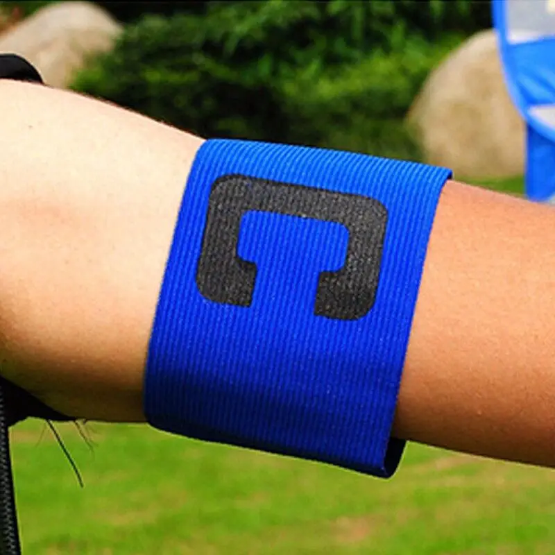 1 Pcs Football Match Captain C Word Mark Armband Paste Team Leader C Word Nylon Flexible For Soccer Sports Accessories Unisex