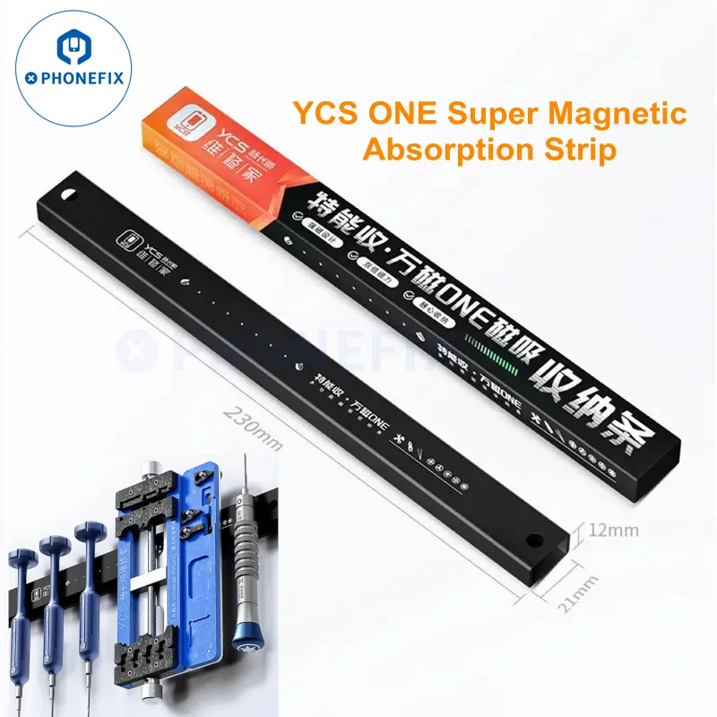 

YCS ONE сильная магнитная поглощающая лента для ремонта телефона, отвертка, приспособления для печатных плат и другие металлические инструменты для хранения офиса и дома