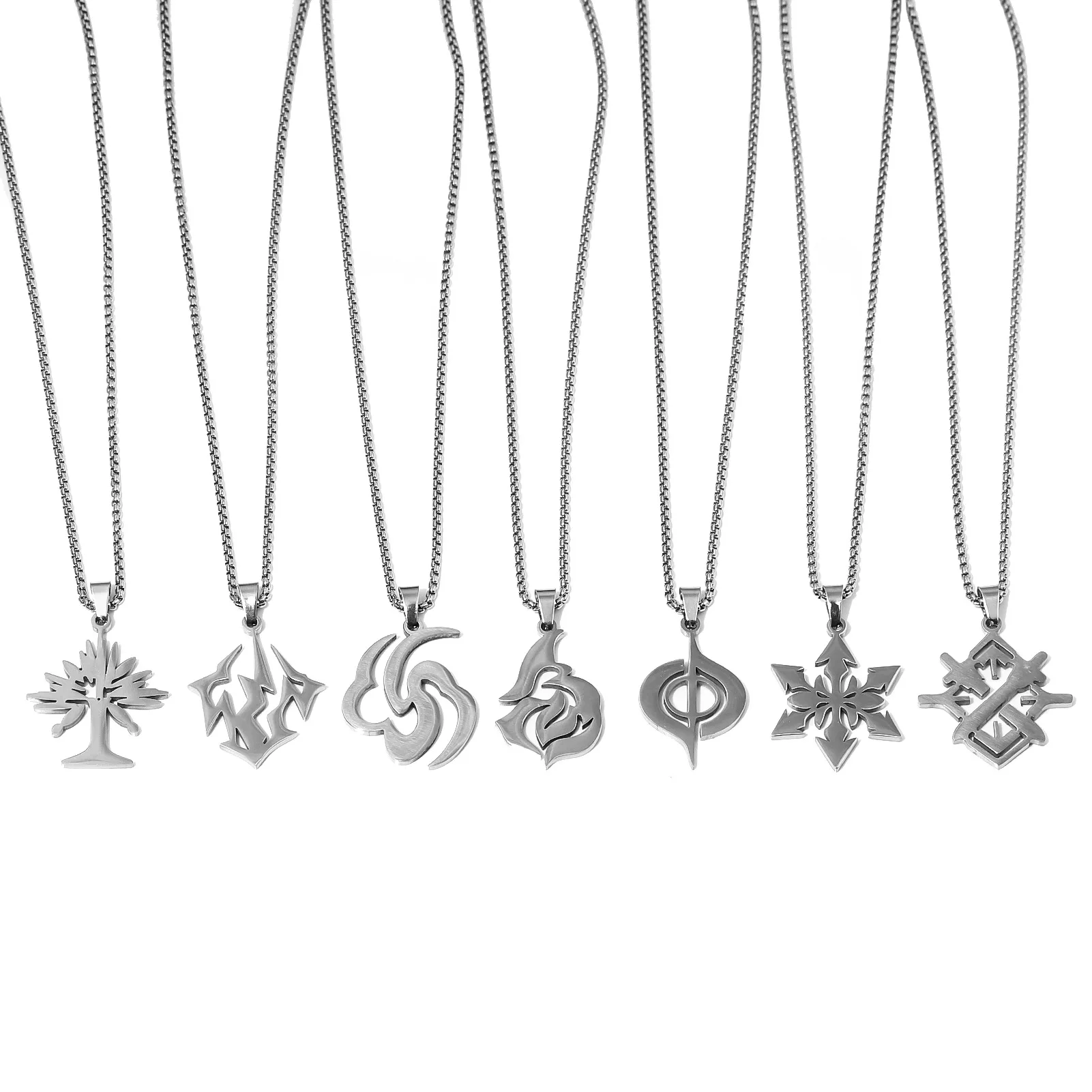 New Honkai Star Rail Cosplay Element Necklace Quantum Lightning Ice Wind Imaginary Fire Metal Fans Collection Props