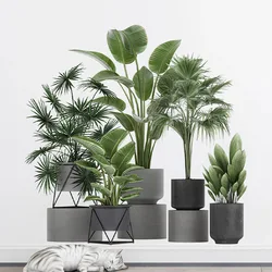 2PCS Fresh Green Plant Potted Wall Sticker Warm Beautifying Bedroom, Living Room Decoration Home Sticker
