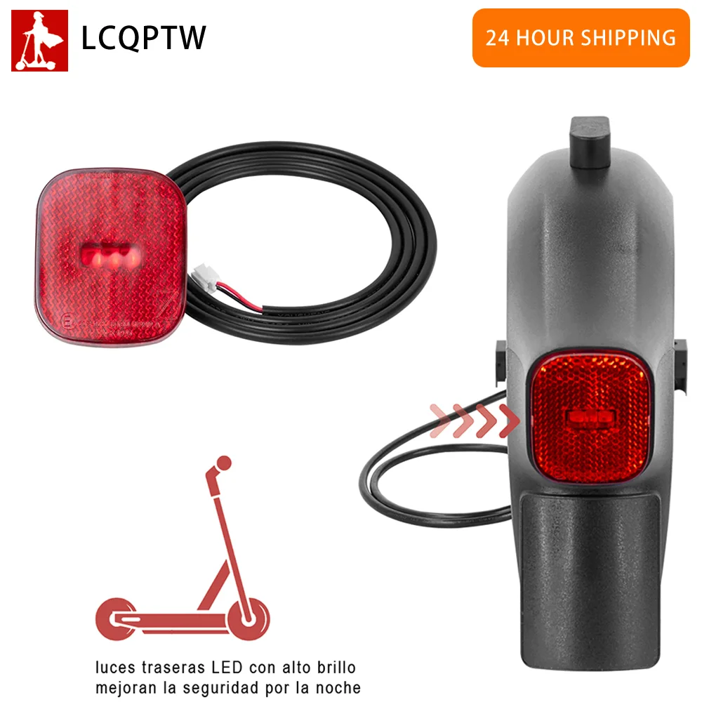 Mudguard Warning Rear Tail LED Light  Brake Lights Waterproof  for Electric Scooter Ninebot F30D F40D Safety Warning