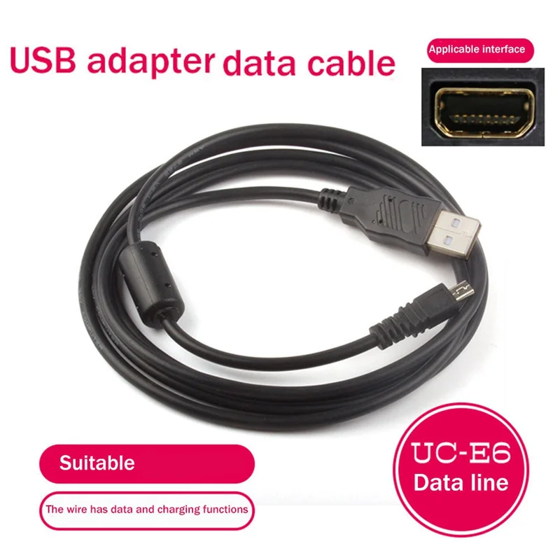 USB Data Cable Camera Data Pictures Video Sync Transfer Cables Cord Wire 8Pin for Nikon/Olympus/Pentax/Sony/Panasonic