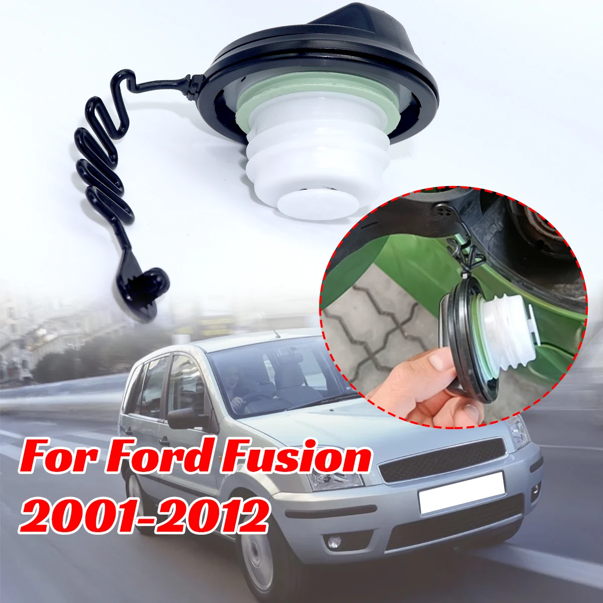 

Car Fuel Tank Filler Cap Assy for Ford Fusion 2001-2012 Fiesta MK5 Petrol Diesel Models Plug Cover Engine Light Gas Evap Leakage