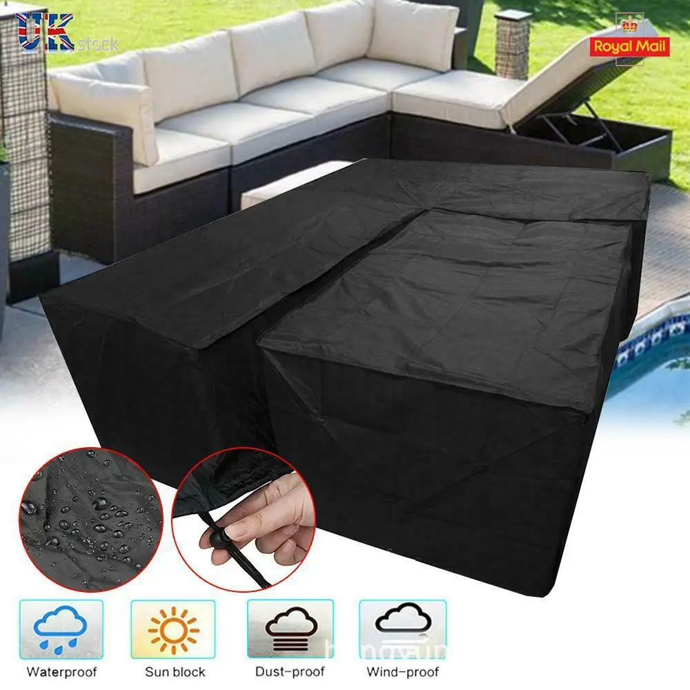 Outdoor furniture Cover 210D Oxford cloth right R corner sofa chair waterproof cover black